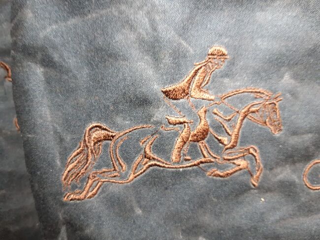 Steigbügelschoner Bestickt Oilskin, Handmade , Katja Bube , Saddle Accessories, Hemmoor, Image 6