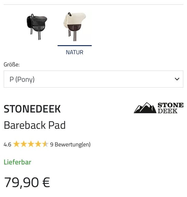 Stonedeek Bareback Pad Fellsattel neuwertig, Stonedeek, Leon, Siodło akcesoria, Nürnberg , Image 2