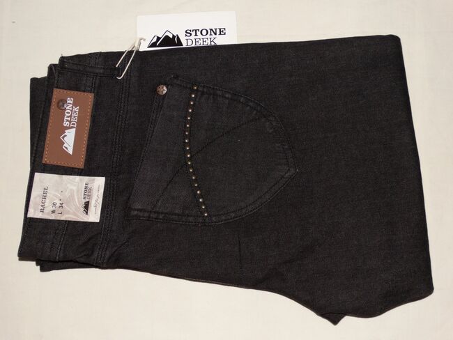 Stonedeek Reitjeans Black Rachel W30 L34 ca Gr 80/40L NEU Stretch Jeans-Reithose Western Turnierhose, Stonedeek Black Rachel, Anne, Show Apparel, Wahrenholz, Image 2