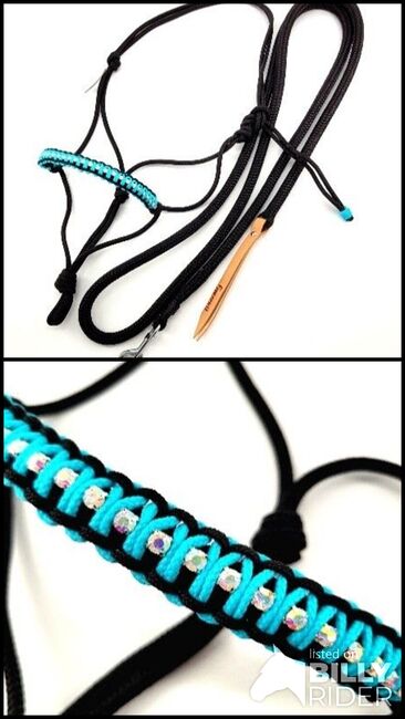Strassknotenhalfter COB mit Strick SCHWARZ, Maya (Swisshorseshop), Halfter, Frauenfeld, Abbildung 3
