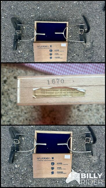 Stubben 1132 Special Dressage Spurs without Rowels 45 mm, Stubben 1132 Special Dressage Spurs without Rowels 45 mm, Stephanie, Sporen & Sporenriemchen, Edmonton , Abbildung 4