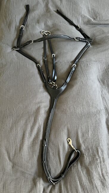 Schwarzes Vorderzeug mit weißen Nähten (Kavalkade), Kavalkade , Lena, Saddle Accessories, Köln