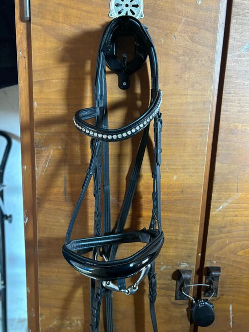 Schwarze Lack Trense Größe Cob, Selina D., Bridles & Headstalls, Hütschenhausen , Image 6