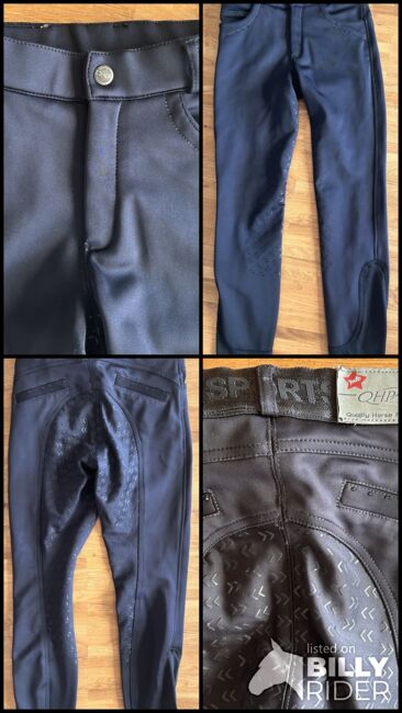 Schwarze Reithose mit Strass in Gr. 164 von QHP, QHP, Julia, Children's Breeches & Jodhpurs, Friedrichsdorf, Image 5