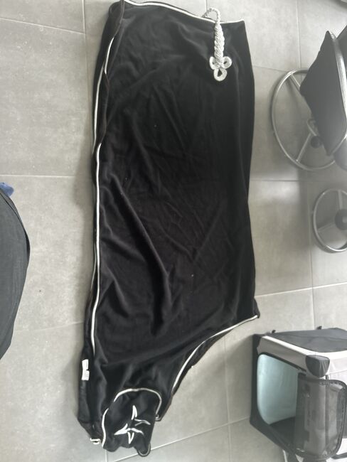 Abschwitzdecke Fleece schwarz 155cm mit Brustschnallen, Lisa, Horse Blankets, Sheets & Coolers, Frickenhausen