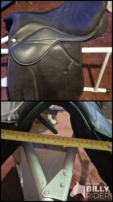Synthetic Griffin suede saddle, Thorowgood  Synthetic Griffin saddle, Cheryl harris, All Purpose Saddle, Taunton, Image 3