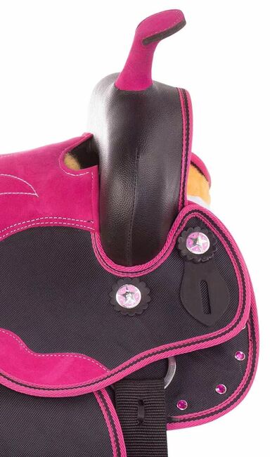 Synthetic Pink New Western Saddle (tack set) sizes available, PetaverseStore Gorgeous Pink by Black, Mr Khan (Petaverse), Siodło westernowe , Kanpur, Image 4