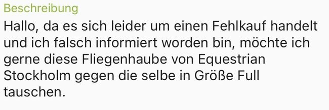 Tausche Equestrian Stockholm Fliegenhaube gegen die selbe in Full, Equestrian Stockholm , Maja , Fliegenschutz, Ingelheim am Rhein, Abbildung 4