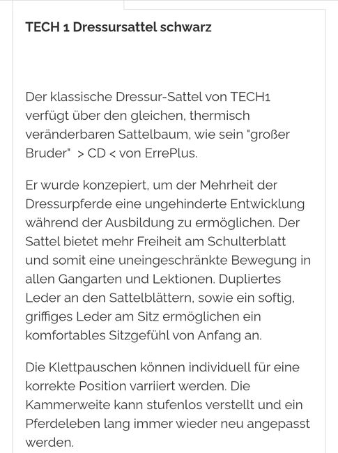 Tech 1 Tochterfirma von  ( Erreplus) Sattel, Tech 1, Sabine Hösl, Dressursattel, Hofstetten- Grünau, Abbildung 2