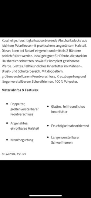 Thermo Master Abschwitzdecke *NEU*, Thermo Master, Kathrin , Pferdedecken, St. Michael in Obersteiermark, Abbildung 5
