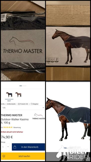 Thermo Master Outdoor-Walker 135 cm, 100 Gramm, Thermo Master Outdoor-Walker Kasimo, Tamara, Horse Blankets, Sheets & Coolers, Untermeitingen, Image 5