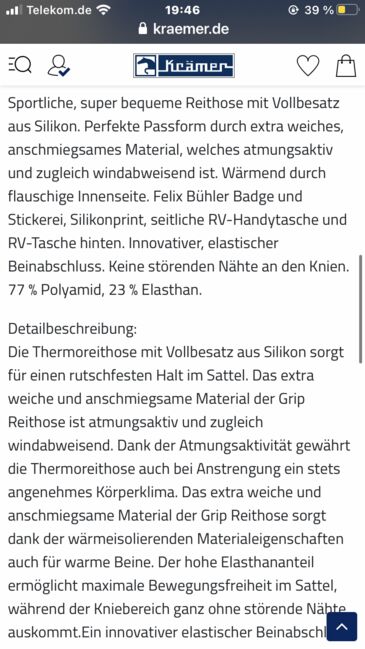 Thermo Reithose pro, Felix Bühler  Thermo Reithose , Anna🌸, Breeches & Jodhpurs, Hachenburg, Image 5
