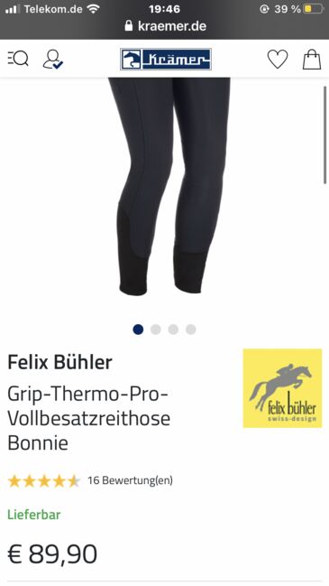 Thermo Reithose pro, Felix Bühler  Thermo Reithose , Anna🌸, Breeches & Jodhpurs, Hachenburg, Image 3