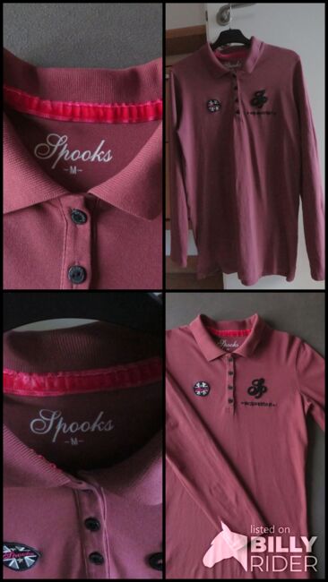 Tolles Spooks Poloshirt Gr. M Langarm dark rose NEU ohne Etikett, Spooks, sunnygirl, Koszulki i t-shirty, München, Image 5