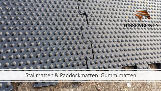 TOP Große Stallmatten - Boxenmatten, Puzzlematten, Paddockmatten, Gummimatten, Pferdematte,, AUSSENBOXEN Stallmatten - Paddockmatten - Gummimatten - Boxenmatten, AUSSENBOXEN, Stabilne maty, Wałcz