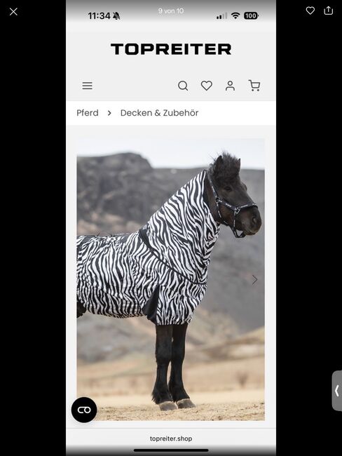 Topreiter Ekzemdecke Zebra Randalin, Topreiter  Randalin , Luisa S., Horse Blankets, Sheets & Coolers, Dortmund, Image 9