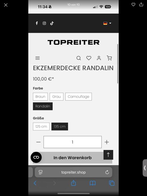 Topreiter Ekzemdecke Zebra Randalin, Topreiter  Randalin , Luisa S., Horse Blankets, Sheets & Coolers, Dortmund, Image 10
