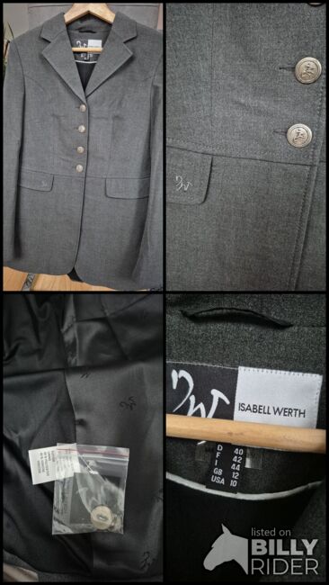 Turnier Sakko Jackett grau Gr. 40, Isabell Werth Modena, Marina, Show Apparel, Sankt Augustin, Image 7