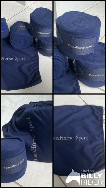 TransHorse 4 blaue Bandagen, top Zustand, Transhorse, C. Schüler, Horse Bandages & Wraps, Hünxe, Image 5