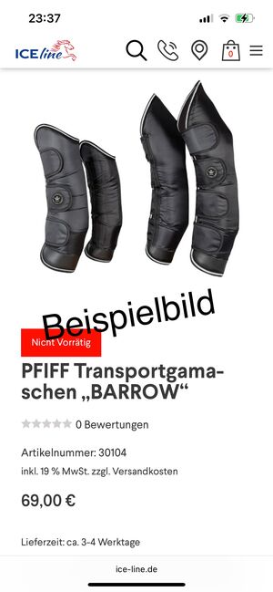 Transportgamaschen Set 4tlg Schwarz Gr. Full -NEU-, Pfiff Barrow, Danny, Gamaschen, Steinheim am Albuch, Abbildung 4