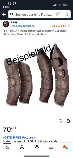 Transportgamaschen Set 4tlg Braun Gr. Full -NEU-, Pfiff Barrow, Danny, Tendon Boots, Steinheim am Albuch, Image 4