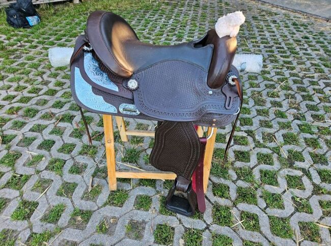 Baumloser Westernsattel 17 Zoll, A&M Wichita, Jenny, Treeless Saddle, Schweinfurt, Image 3