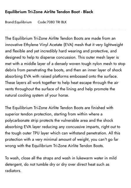 Tri zone Tendon and Fetlock boots, Equilibrium  Tri zone , Laura Field , Tendon Boots, Rude, Image 4