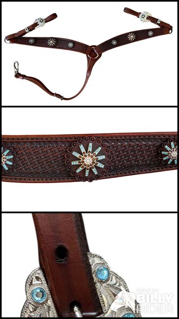 Triple W Vorderzeug mit viel Strass, Glam Bridle, Saddle Accessories, Gottshaus , Image 4