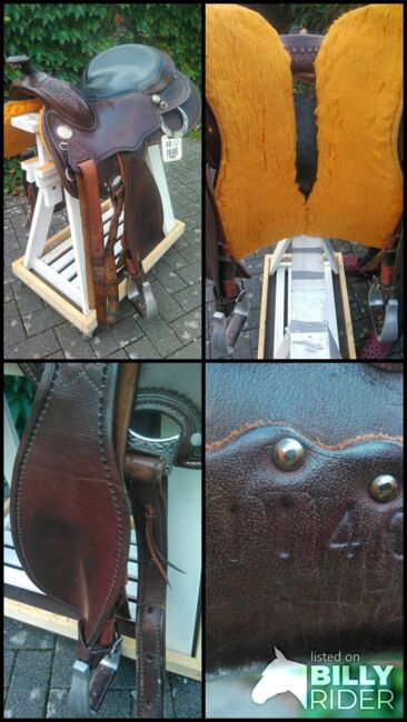 Triple W Westernsattel, kaum gebraucht,  Blumen in schokobraun, Triple W Butterfly , Silke Sauer , Western Saddle, Geiselbach , Image 9