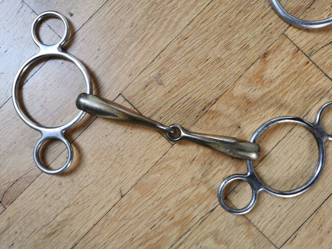 Dreiring Trense (Pessoa), einfach gebrochen, 14,5cm, 18mm, Messing-silber, Isabel Tenbrink , Horse Bits, Hörlkofen, Image 2