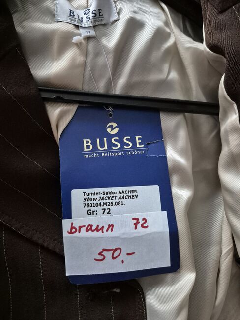 Turnier Sakko Jackett  braun Gr. 72 (36 lang), Busse Aachen, Marina, Turnierbekleidung, Sankt Augustin, Abbildung 6