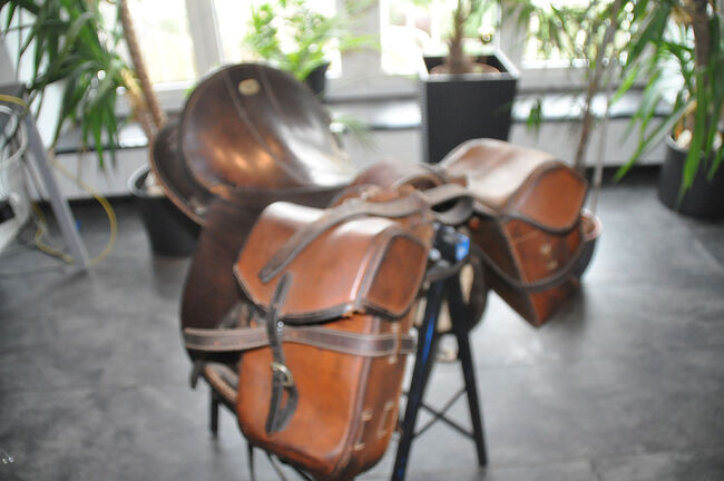 Deutscher Militärsattel mit Packtaschen, Michael Klöttschen, Endurance Saddle, Wald