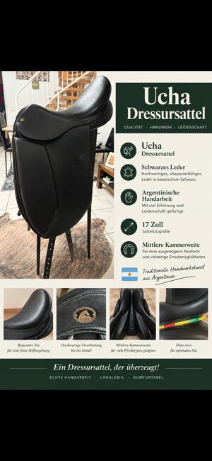 Ucha Dressursattel / 17 Zoll, Ucha , Anna Denter, Dressage Saddle, Greven 
