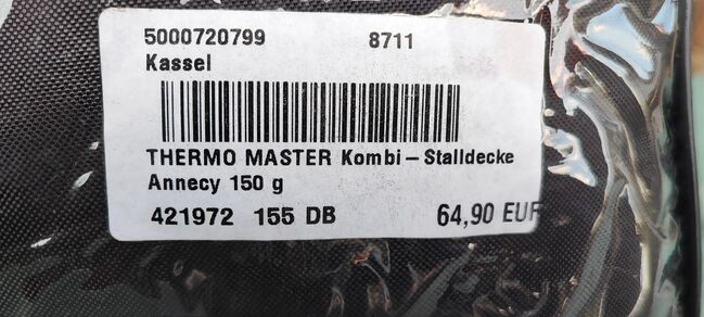 Unterdecke Thermo Master Neu, Thermo Master  Annecy, Bernd Schönewolf , Pferdedecken, Körle, Abbildung 4