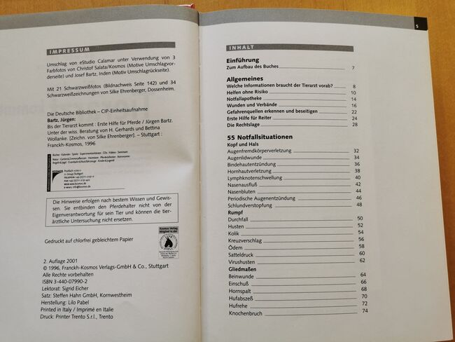 Bis der Tierarzt kommt – Erste Hilfe für Pferde, kosmos Jürgen Bartz, Mandy, Books, Camburg, Image 3