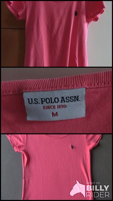 US Polo Assn. T-Shirt Gr. M (S) Fb. lachs pink blauer Reiter kurzarm, U.S. Polo Assn, sunnygirl, Koszulki i t-shirty, München, Image 4