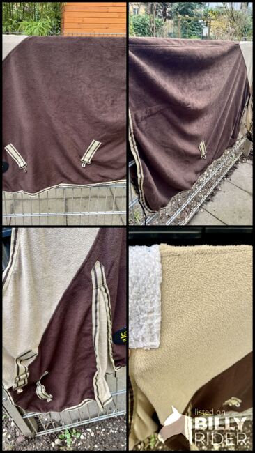 USG Abschwitzdecke Fleece 130cm braun beige, USG, Rahel, Derki dla konia, Köln, Image 5