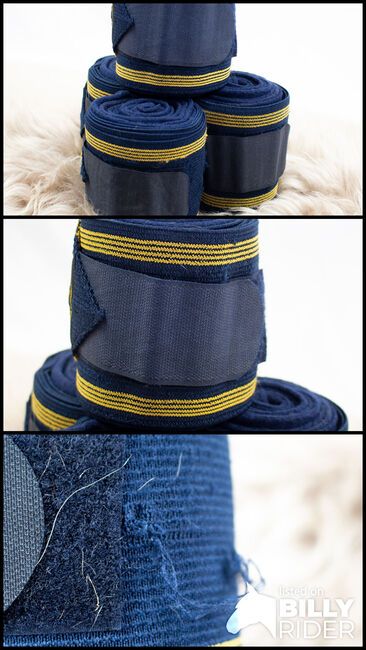 USG Elastik-Fleece Bandagen navy/gold WB, USG, myMILLA (myMILLA | Jonas Schnettler), Horse Bandages & Wraps, Pulheim, Image 4