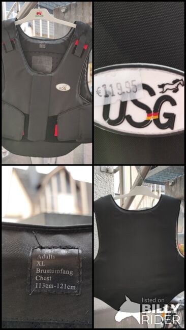 Usg Sicherheitsweste schwarz  XL  neu mit Etikett, Usg, Juliane Klauß, Sicherheitswesten & Rückenprotektoren, Rodgau , Abbildung 5
