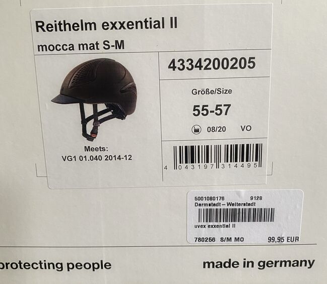 Uvex Reithelm mocca mat exxential II, Uvex exxential II, Simone, Riding Helmets, Frankfurt, Image 3
