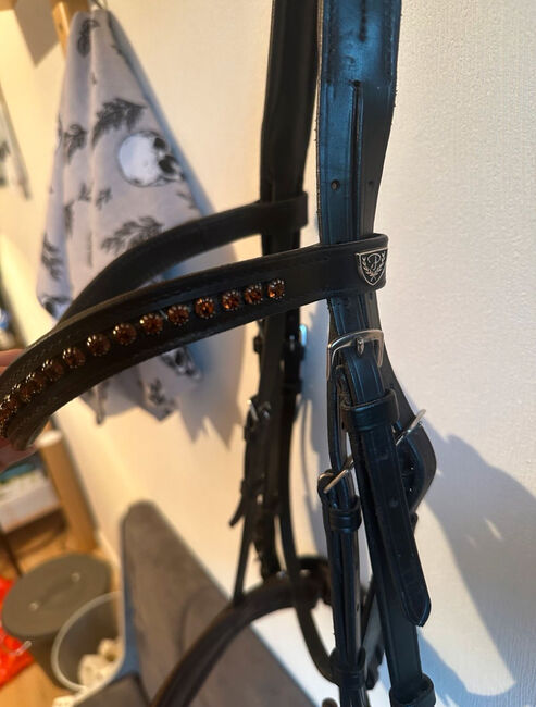 PFIFF schwedisch kombinierte Trense WB schwarz, braun unterlegt, Pfiff, Jenny, Ogłowia, Odenthal, Image 2
