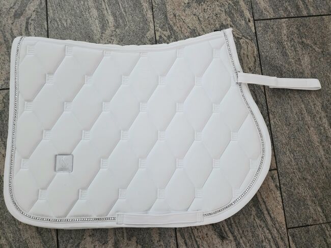 Wunderschöne weiße VS Schabracke Escadron -Neu!!!, Escadron Softball Crystal, Tatjana , Dressage Pads, Stockach