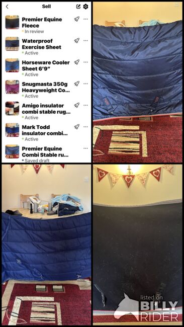 Various Rugs in excellent condition washed and ready to go ranging from 6’6” to 6’9”, Mark Todd +Premier Equine +Amigo +Masta, Di Wass, Horse Blankets, Sheets & Coolers, Bury st Edmunds, Image 9