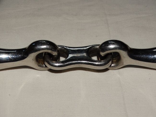 Doppeltgebrochenes Wassergebiss 14 cm massiv Gebiss für Trense 2 cm dick Platte doppelt gebrochen, Anne, Horse Bits, Wahrenholz