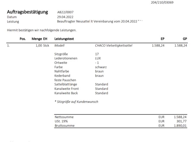 Verkaufe neuwertigen Vielseitigkeitssattel 17 Zoll, Bagual Chaco, Yvonne, Vielseitigkeitssattel (VS), Eulatal, Abbildung 2