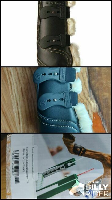 Verkaufe/Tausche NEUE Kentucky gamaschen mit Fell S/Pony, Kentucky Horsewear Kentucky Horsewear Ledergamaschen Elastik mit künstlichem Schaffell, Stella Stift, Tendon Boots, Strass im Strassertal, Image 4