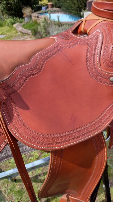 Sehr gut erhaltener Wadesattel für breite Pferde, Le Selle Italiane Ladies Wade cognac/matrone, Melissa Fellinger, Western Saddle, Ditzingen, Image 5