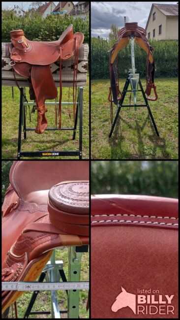 Sehr gut erhaltener Wadesattel für breite Pferde, Le Selle Italiane Ladies Wade cognac/matrone, Melissa Fellinger, Western Saddle, Ditzingen, Image 9