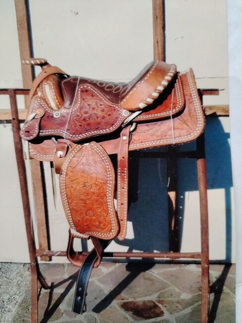 Vintage  handgefertigter Ledersattel, Mexico 1960  Sattel , Brenda Pasenau, Jodhpur Boots, Frankfurt am Main