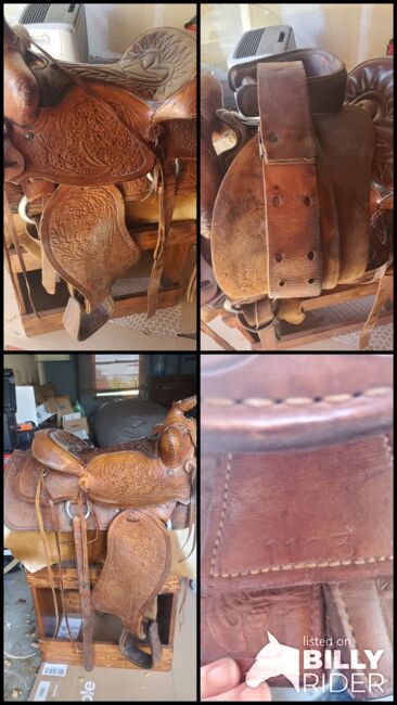 Vintage roping saddle, Billie Jean Benson, Siodło westernowe , San Carlos , Image 10
